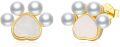 wholesale 925 Sterling Silver Pearl Heart-Shaped Stud Earrings for Women Girls  Ideas-0-0