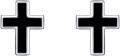 wholesale 925 Sterling Silver Black Enamel Cross Stud Earrings-0-0