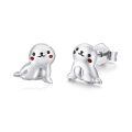 wholesale 925 Sterling Silver Cute Seal Stud Earrings for Women - Animal  Ideas-0-0