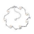 wholesale 925 Sterling Silver Pearl Bracelet for Women - Adjustable Birthday s for Her-0-0