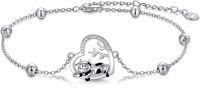 wholesale 925 Sterling Silver Cow Heart Charm Bracelet for Women Love-Cow