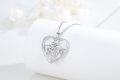 wholesale 925 Sterling Silver Heart Caduceus RN Stethoscope Pendant Necklace for Women-0-1