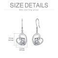 TOUPOP Sterling Silver Crystal Opal Cute Animal Dangle Earrings Gifts-0-5