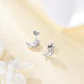 wholesale 925 Sterling Silver Cat Stud Earrings for Women s-0-1