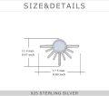 wholesale 925 Sterling Silver Gold Moonstone Starburst Stud Earrings for Women and Girls-0-21