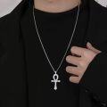 wholesale 925 Sterling Silver Egyptian Cross Pendant Necklaces for Men & Women - 24K Gold Plated  Set-0-1