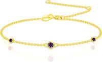 wholesale 14K Gold 12 Birthstone Adjustable Bracelet for Women Wife Mom GF 6 5 7 5 -06-Alexandrite