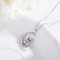 wholesale 925 Sterling Silver Moon & Racoon Love You to the Moon and Back Pendant Necklace-0-1