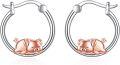 wholesale 925 Sterling Silver Pig Hoop Earrings - Adorable Animal  for Girls and Women-0-0