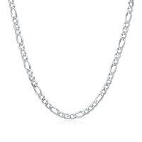 wholesale 925 Sterling Silver Oval Link Chain Necklace-Length:16 Inch Width:3MM