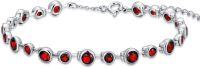 wholesale Sterling Silver CZ Tennis Bracelet for Women  Char-Red