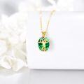wholesale 14K Gold Green Crystal Tree of Life Pendant Necklace for Women Birthdays Gifts-0-4