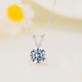 wholesale 14K Gold Moissanite Necklace 0 5 2Ct D VVS1 Brilliant Cut Solitaire Pendant-0-8