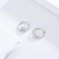 wholesale 925 Sterling Silver Hedgehog Hoop Earrings - Cute Animal  for Women-0-1