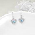 wholesale Sterling Silver Crystal Claddagh Celtic Knot Heart Dangle Earrings-0-11
