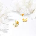 wholesale 14K Gold Diamond Anchor Stud Earrings - Hypoallergenic for Her-0-1