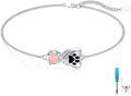 wholesale Sterling Silver Paw Print Urn Bracelet for Pet Ashes Memorial Jewelry-0-4
