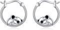 wholesale 925 Sterling Silver Hypoallergenic Koala Bear Hoop Earrings for Women - Christmas Gift Ideas-0-0