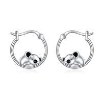 wholesale 925 Sterling Silver Cute Koala Hoop Earrings-Koala