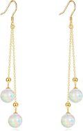 wholesale  Solid Gold 14K Freshwater Pearl Threader Tassel Dangle Earrings ( chars)-0-15