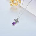 wholesale Sterling Silver Natural Created Gemstone Dragonfly Necklace Pendant-0-8