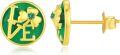 wholesale Gold 925 Sterling Silver Hypoallergenic St Patricks Day Love Clover Stud Earrings for Women and Girls-0-0