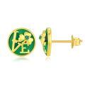 wholesale Gold 925 Sterling Silver Hypoallergenic St Patricks Day Love Clover Stud Earrings for Women and Girls-0-0