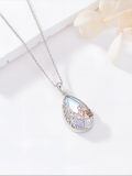 wholesale 925 Sterling Silver Teardrop Pendant With Engraved Book Lover Design-0-1
