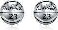 wholesale 925 Sterling Silver Basketball 23 Stud Earrings Sporty Gift for Her-0-0