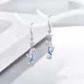 TOUPOP Sterling Silver Stone Seahorse Earrings For Women Birthday Christmas-0-3