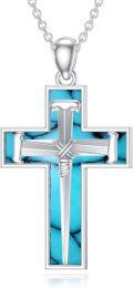 wholesale Sterling Silver 3 Nail Cross Pendant Christian Jewelry Gift for Men 22+2 -0-13