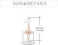 wholesale 925 Sterling Silver Rose Gold Cross Celtic Knot Drop Earrings Leverback for Women-0-3