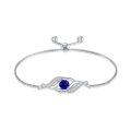 TOUPOP 925 Sterling Silver Birthstone Infinity Bracelet Dainty Fine Jewelry-0-0