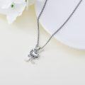 wholesale 925 Sterling Silver Roller Skate Sports Pendant Necklace  for Men Women Boys Girls Gift Ideas-0-2