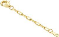 wholesale 14K Gold (Au585) Hypoallergenic Nickel-Free Polished Jewelry Extender Chain 0.5-3inch Lobster Clasp-1inch