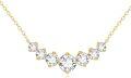 wholesale 14K Gold Moissanite Bridal Necklace - 5 Stones (Total Weight: ~9 ct)-0-0
