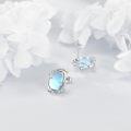 wholesale 925 Sterling Silver Dolphin Moonstone Stud Earrings for Women Girls Gift Idea-0-3