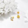 wholesale 14K Gold Moissanite Stud Earrings 0 6 2ct Jewelry Gifts for Women Men-0-3
