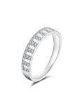 TOUPOP 10k 14k 18k Gold Moissanite Couples Wedding Band Sets Engraved-0-4