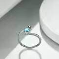 TOUPOP Sterling Silver Elephant Ring with Stone Jewelry Gift for Women-0-3