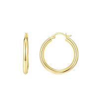 wholesale 14K Gold Round Hoop Earrings for Women - Shiny & Polished Lightweight 12-50mm-style 11