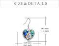 wholesale 925 Sterling Silver Heart-Shaped Love Couple Earrings with Abalone Shell Inlay & CZ Gems for Women's Valentines Day -0-4