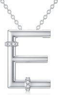 wholesale 925 Sterling Silver WG 925 Sterling Silver Natural Diamond A Z Letter Necklace for Women-0-0