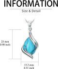 wholesale Teardrop Necklace For Women 925 Sterling Silver Gemstone Pendant Necklace Fine Jewelry Birthday Christmas Gifts For Women Her -0-5