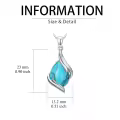 TOUPOP 925 Sterling Silver Gemstone Pendant Necklace For Women-0-5