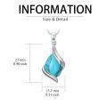 TOUPOP 925 Sterling Silver Gemstone Pendant Necklace For Women-0-5