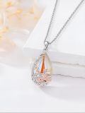 wholesale 925 Sterling Silver Teardrop Pendant With Engraved Book Lover Design-0-2