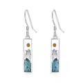 TOUPOP 925 Sterling Silver Turquoise Mustard Seed Faith Earrings-0-0
