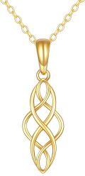 wholesale 14K Gold Celtic Knot Pendant Necklace - Irish s for Women-0-0