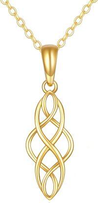 wholesale 14K Gold Celtic Knot Pendant Necklace - Irish s for Women-B